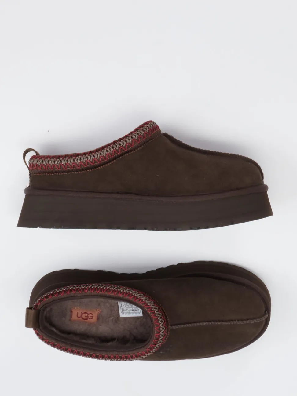 UGG – Hausschuh aus Veloursleder dunkelbraun