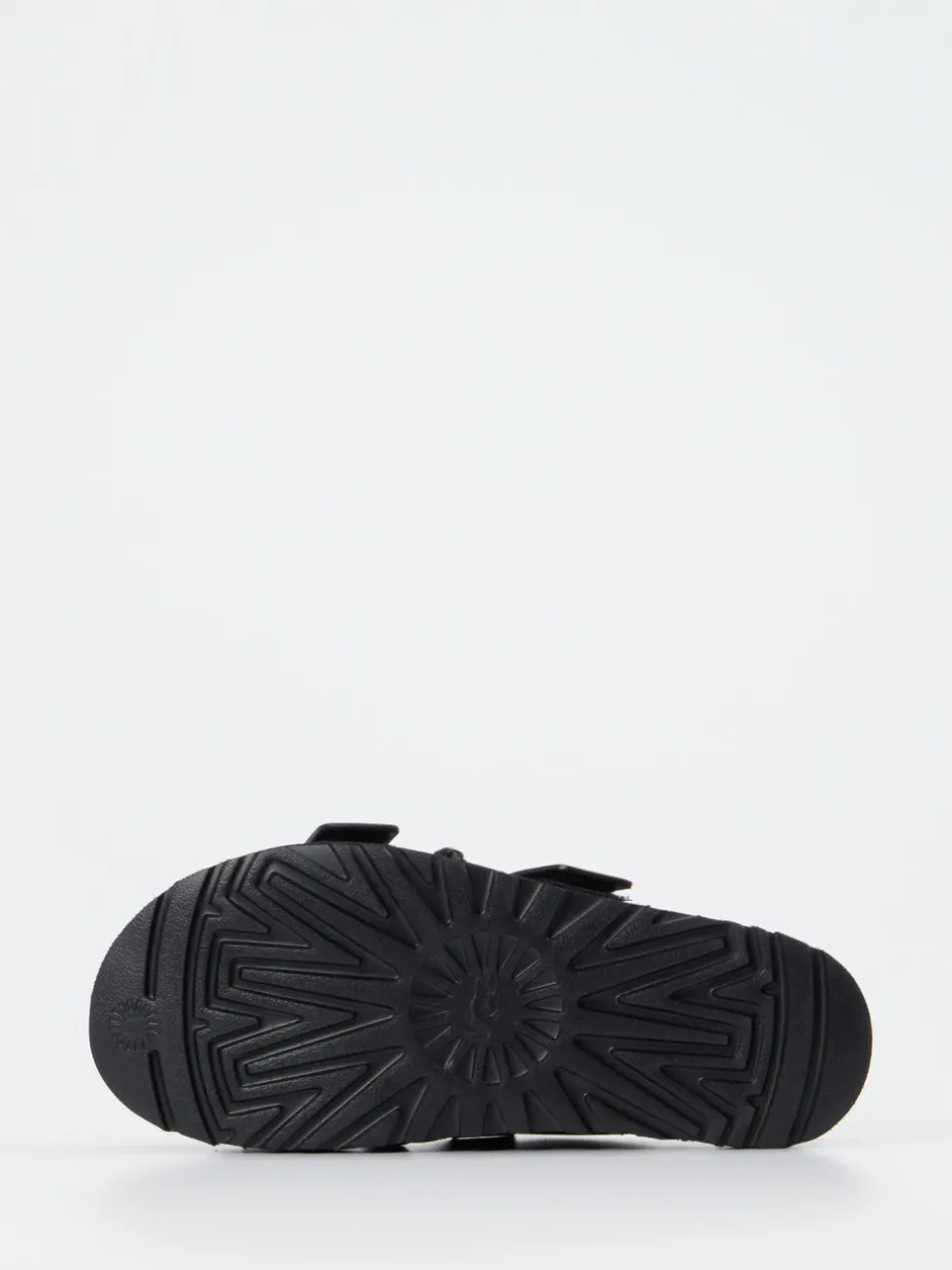 UGG – Plateau-Sandalen aus Kalbleder schwarz