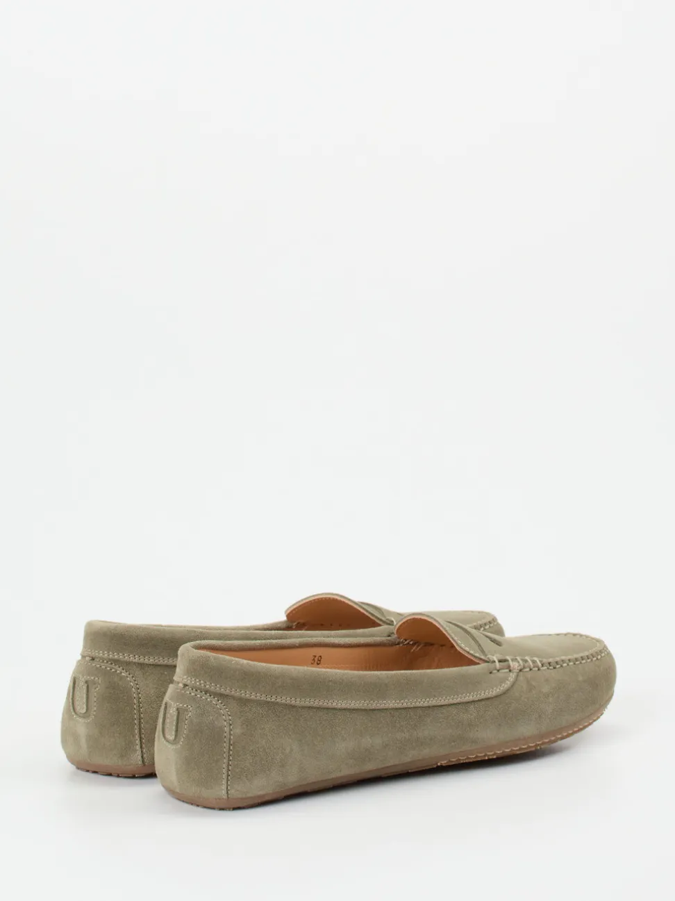 Unützer – Loafer aus Veloursleder in Salbeigrün