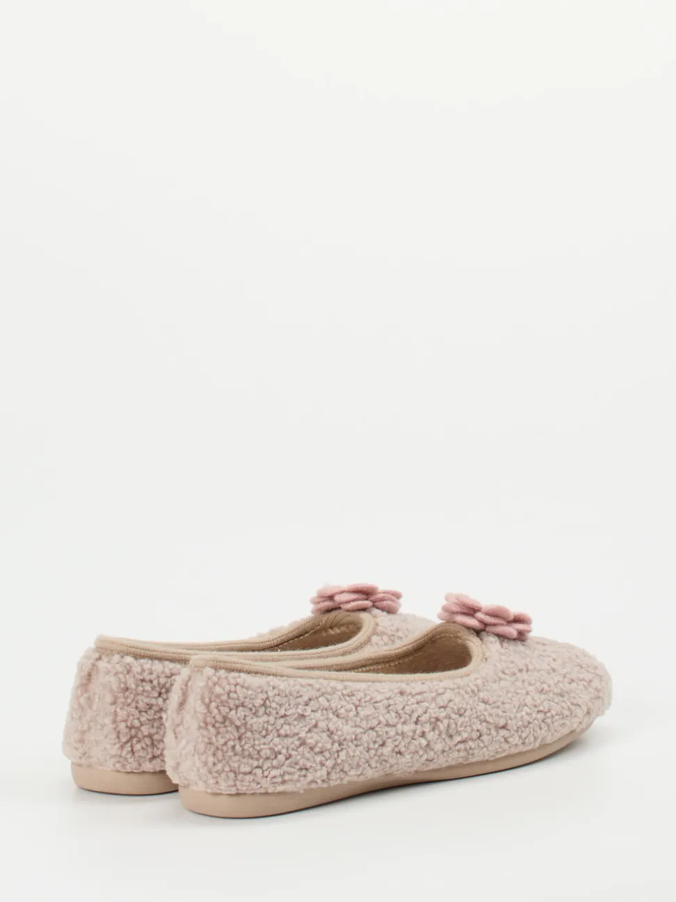 Varomed – Ballerina-Hausschuh aus Textil in Altrosa