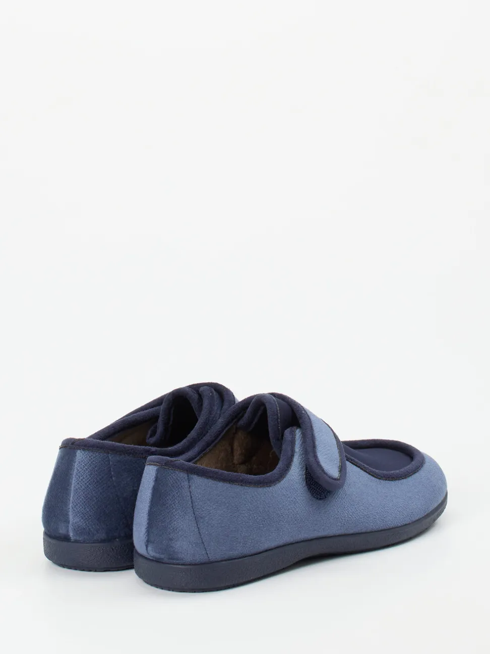 Varomed – Klett-Hausschuh aus Textil in Dunkelblau