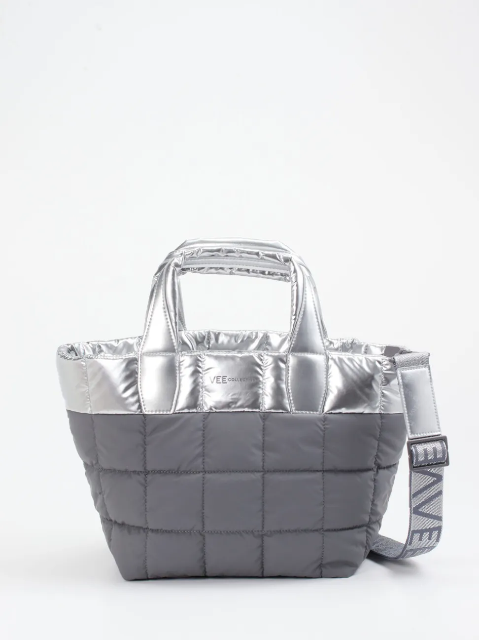 VeeCollective Berlin – Tote Bag aus Nylon silbergrau