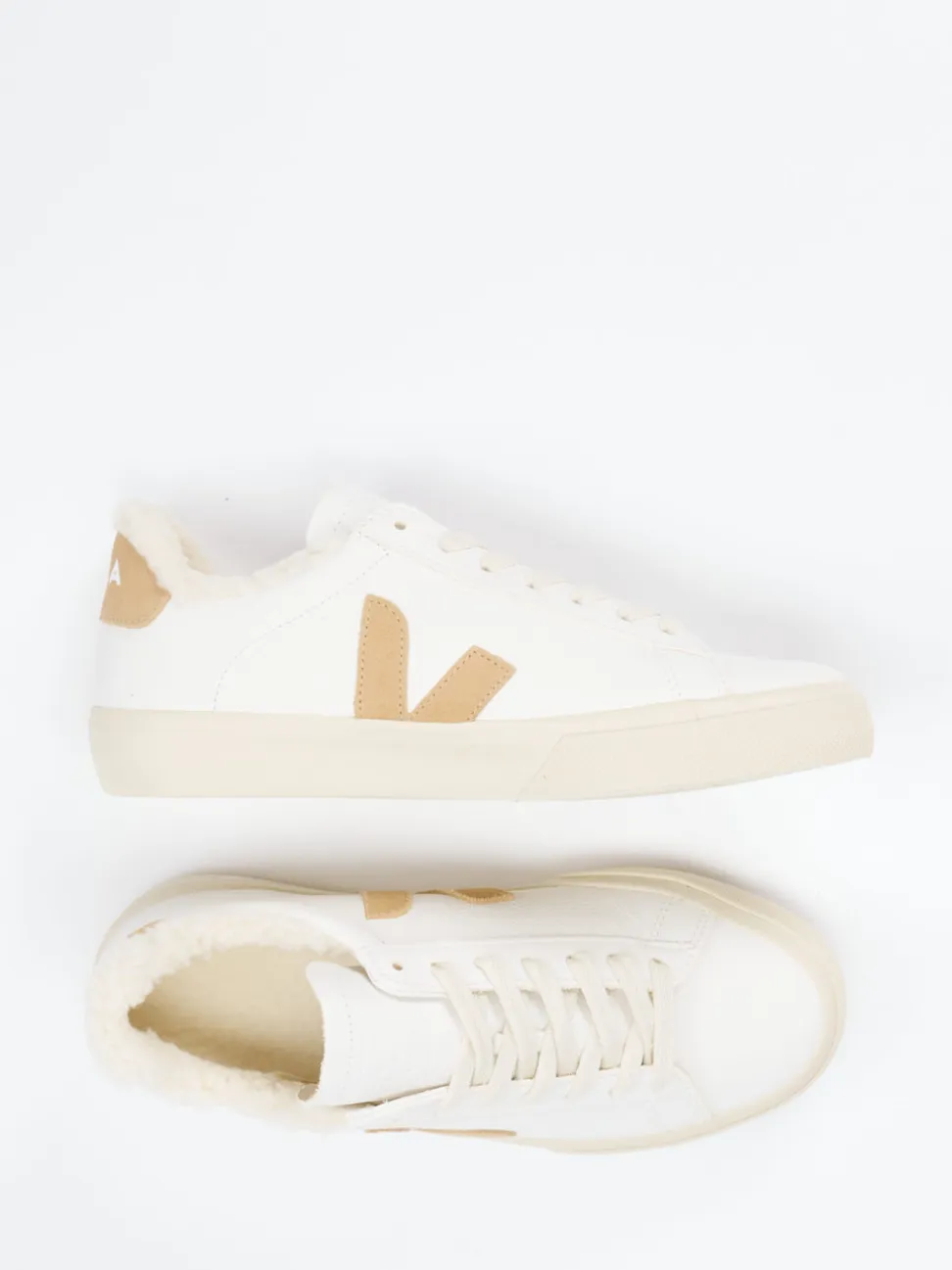 VEJA – Sneaker aus veganem Leder cremeweiß