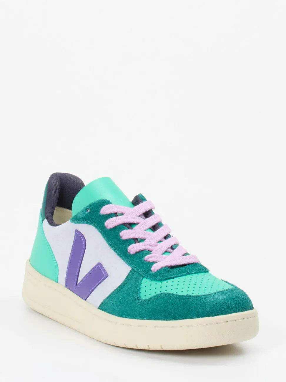 Veja – Sneaker aus Veloursleder türkisgrün