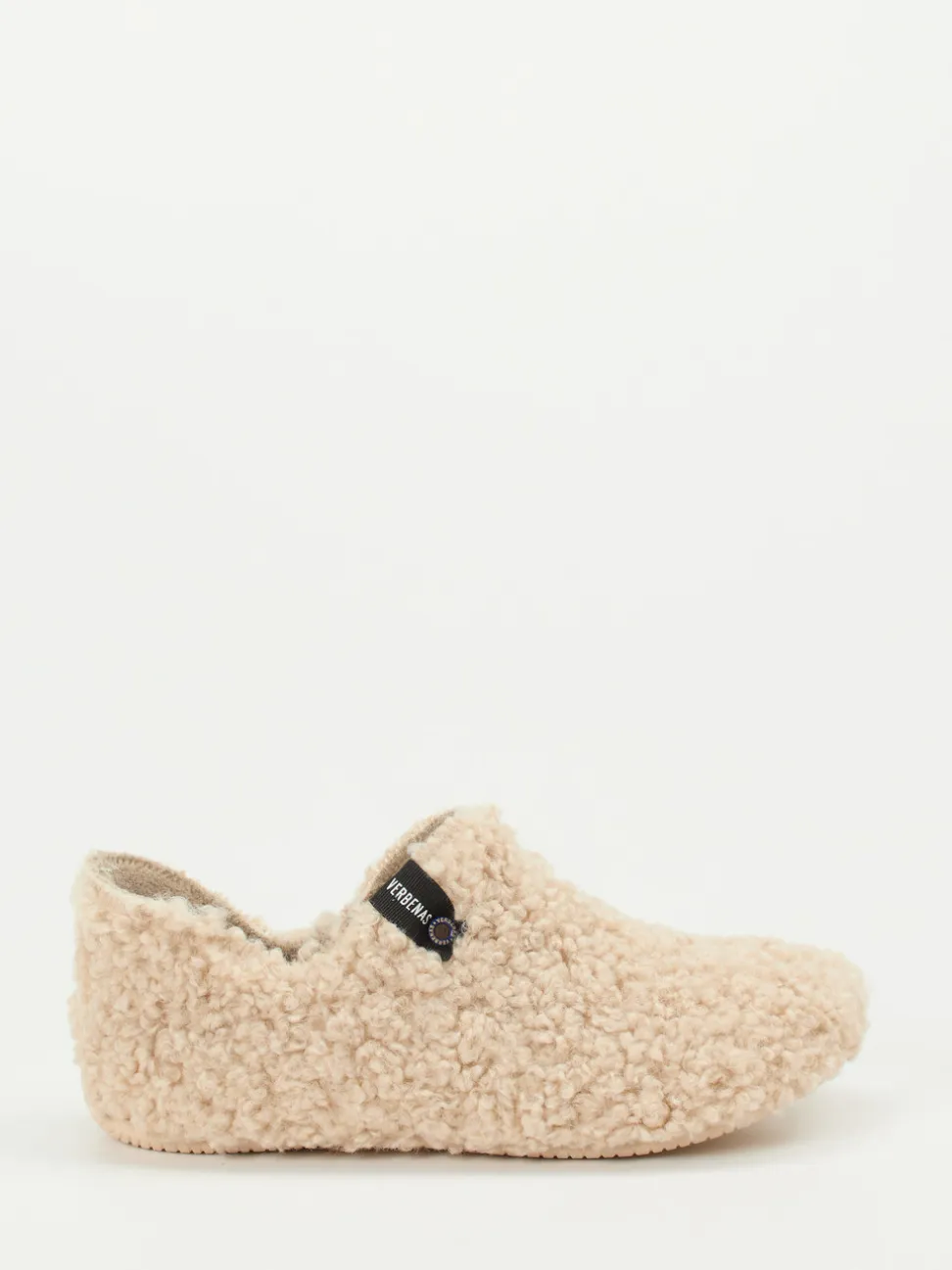 Verbenas – Hüttenschuh aus Textil in Teddy-Optik