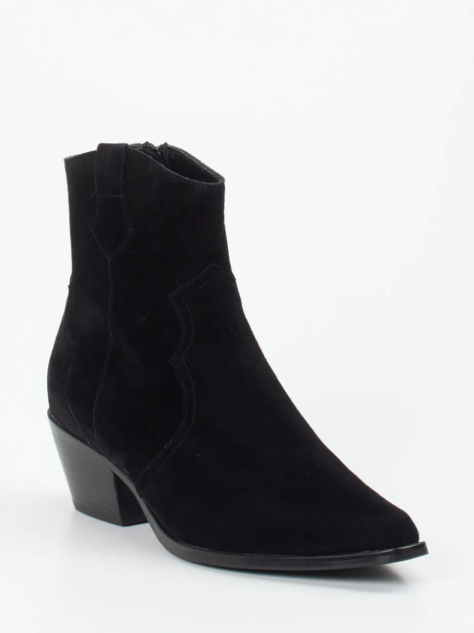 Vivian Ray – Western-Stiefelette aus Veloursleder Schwarz
