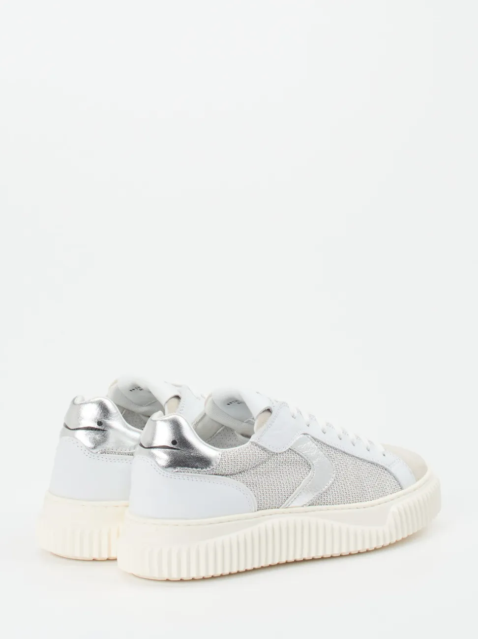 Voile Blanche – Sneaker aus Veloursleder und Mesh Offwhite