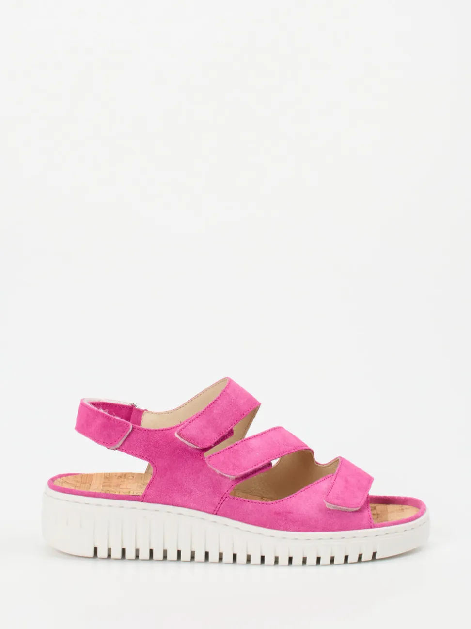 Waldläufer – Komfortsandale aus Veloursleder pink