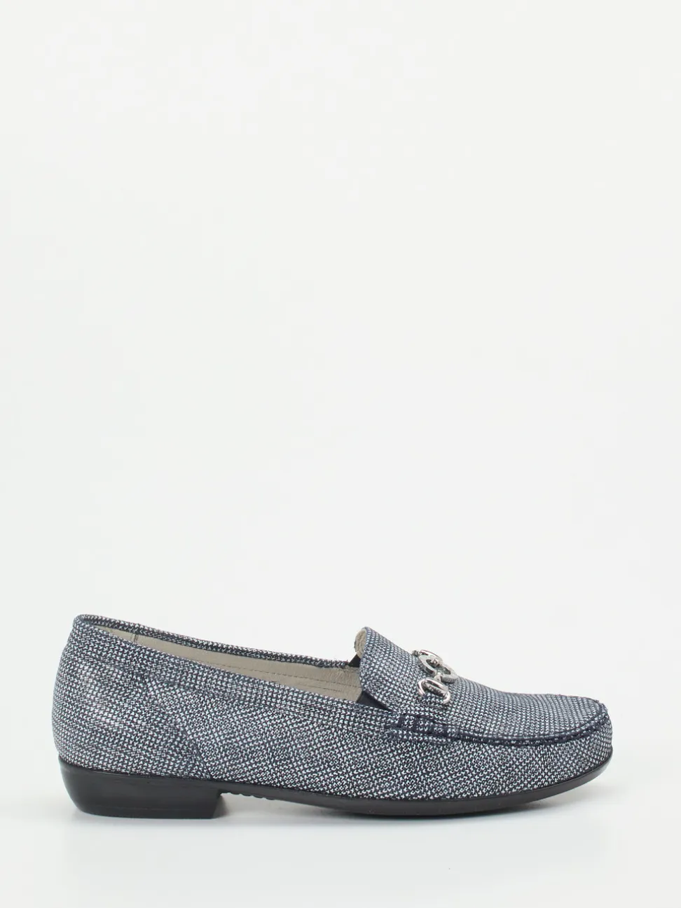 Waldläufer – Loafer aus geprägtem Leder jeansblau
