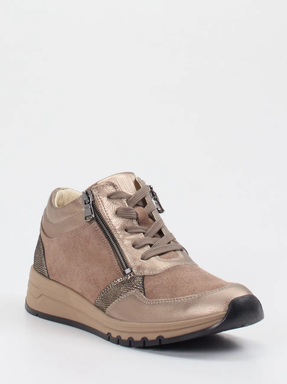 Waldläufer – Schnürschuhe aus Veloursleder beige