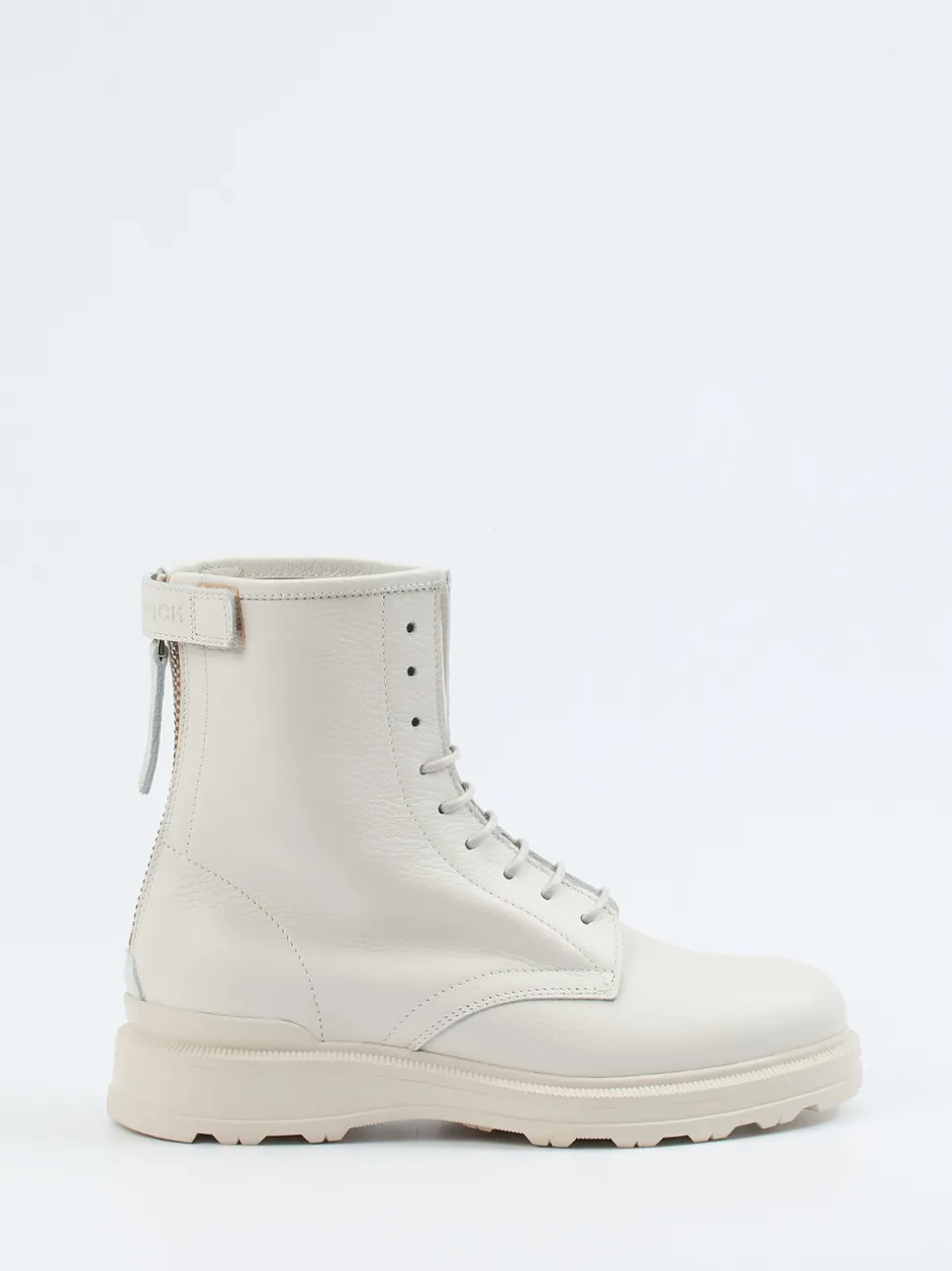 Woolrich – Schnürboots aus Kalbleder cremeweiß