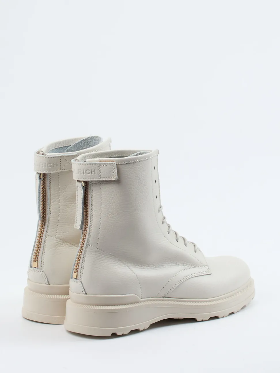Woolrich – Schnürboots aus Kalbleder cremeweiß