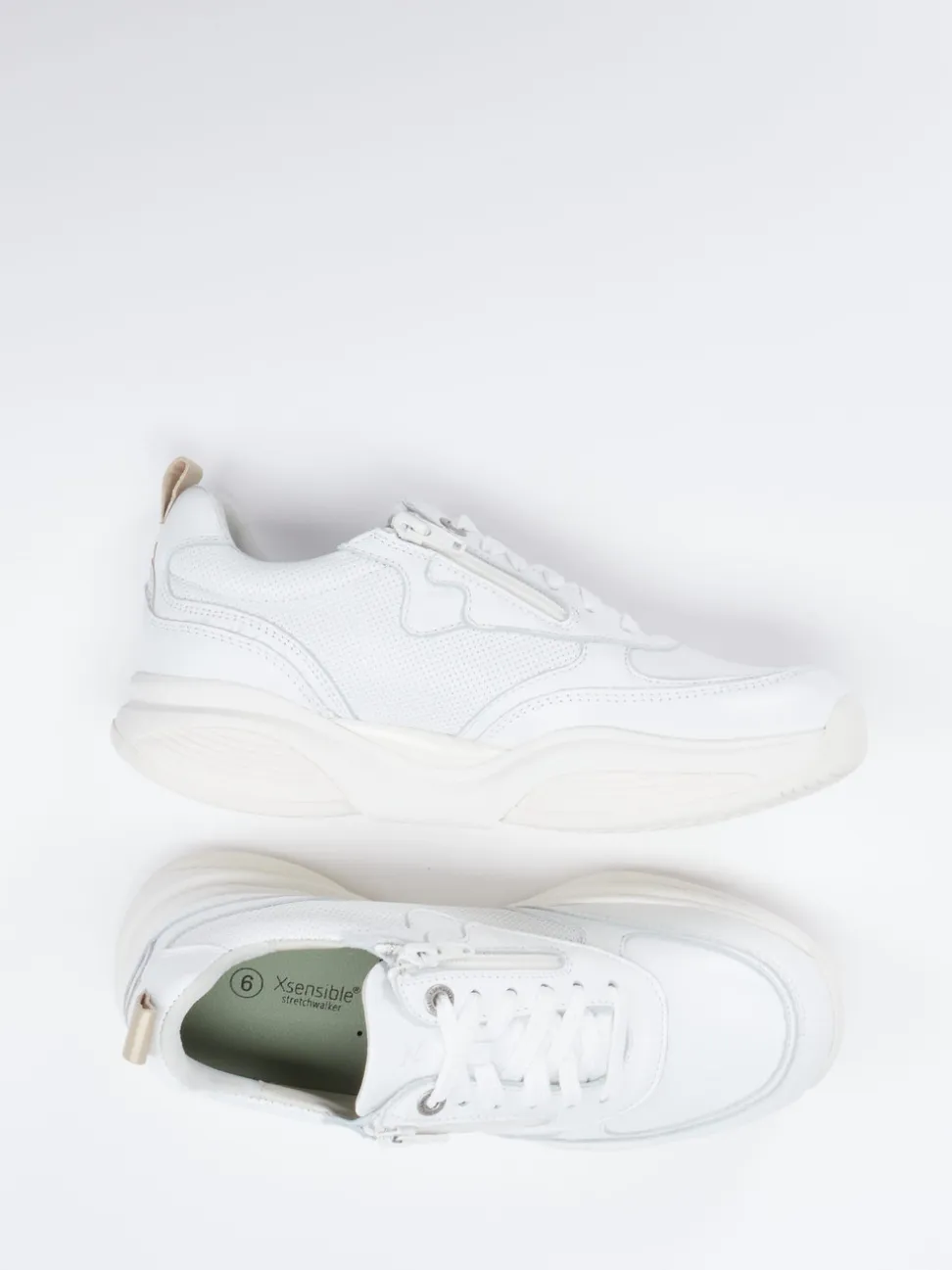 Xsensible – Chunky Sneaker aus Kalbleder Offwhite