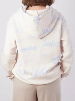 Yippie Hippie – Kapuzenpullover aus Textil in Beige